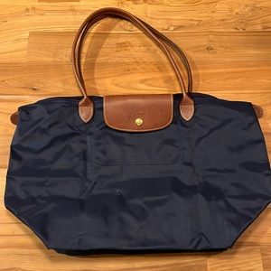 Longchamp LePliage Large Tote Navy Blue GUC!